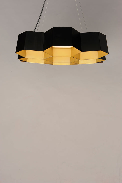 Maxim Honeycomb 7 Light LED Chandelier Model: 30337BKGLD