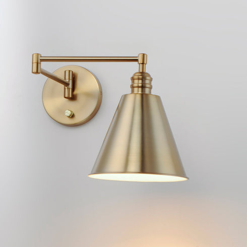 Maxim Library 1 Light Wall Sconce Horizontal Swing Model: 12220BK