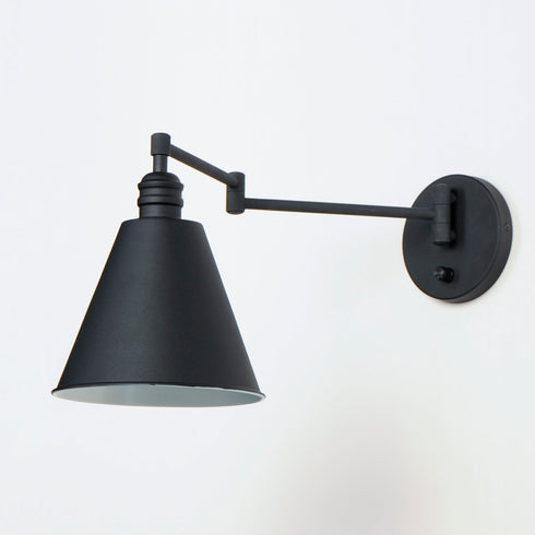 Maxim Library 1 Light Wall Sconce Horizontal Swing Model: 12220BK