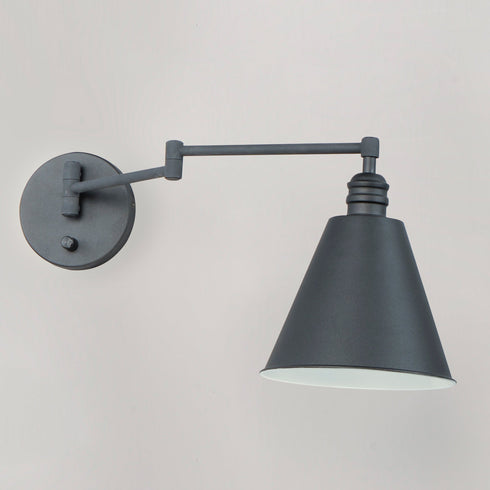 Maxim Library 1 Light Wall Sconce Horizontal Swing Model: 12220BK