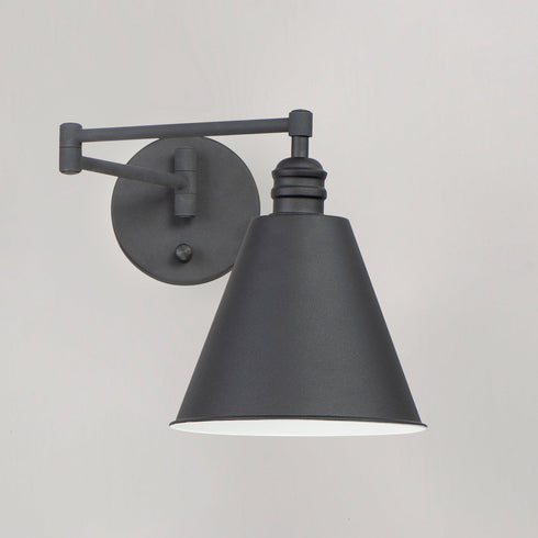 Maxim Library 1 Light Wall Sconce Horizontal Swing Model: 12220BK