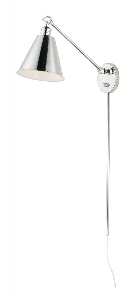 Maxim Library 1 Light Wall Sconce Model: 12222BK