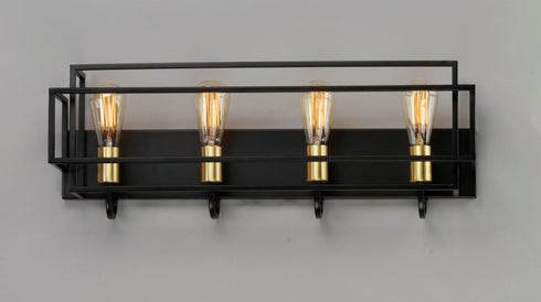 Maxim Liner 4 Light Bath Vanity Model: 10244BKSBR