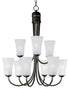 Maxim Logan 9 Light Chandelier Model: 10046FTOI