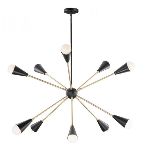 Maxim Lovell 10 Light Pendant Model: 11268BKSBR