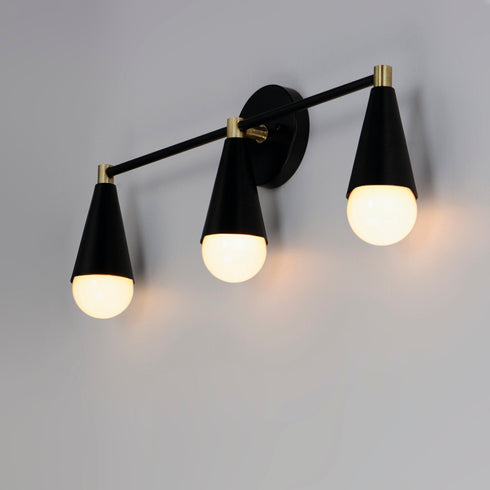 Maxim Lovell 3 Light Bath Vanity Model: 11263BKSBR
