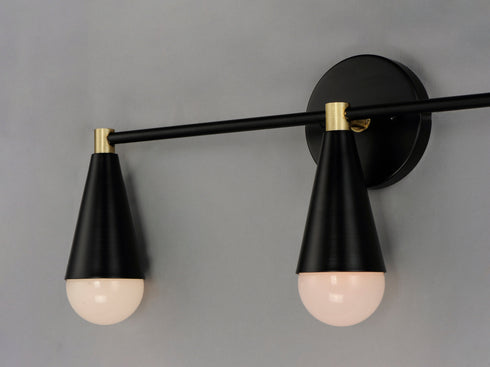 Maxim Lovell 3 Light Bath Vanity Model: 11263BKSBR