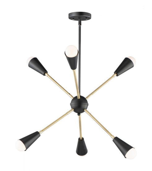 Maxim Lovell 6 Light Pendant Model: 11266BKSBR