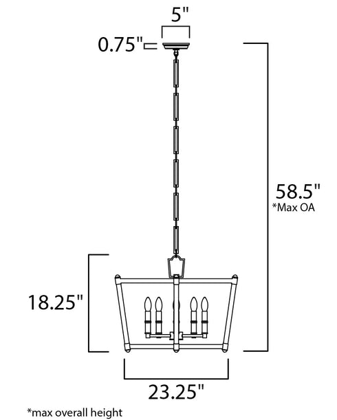 Maxim Lucent Chandelier Model: 16103CLHR