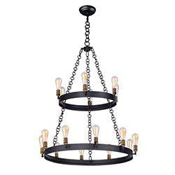 Maxim Noble 16 Light Chandelier Model: 26277BKNAB