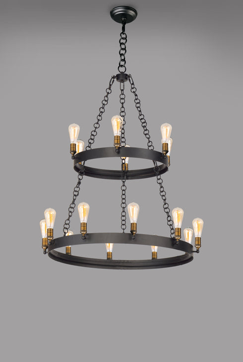 Maxim Noble 16 Light Chandelier Model: 26277BKNAB