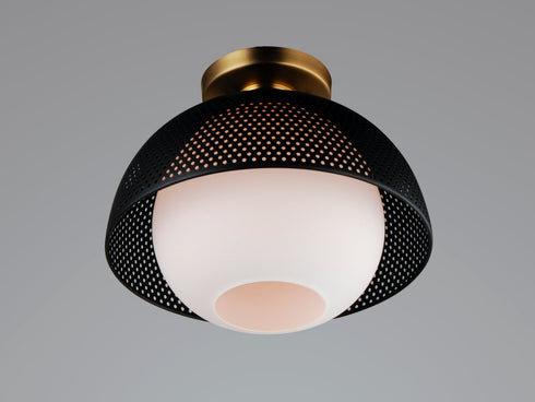 Maxim Perf 1 Light Flush Mount Model: 10083WTBKSBR