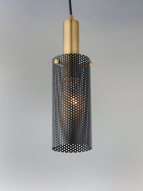 Maxim Perf 1 Light Mini Pendant Model: 10081BKSBR