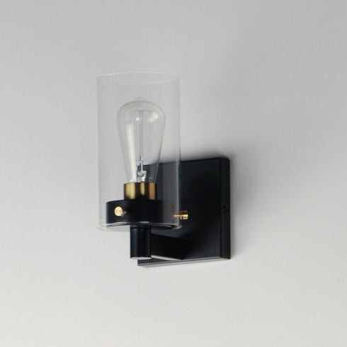 Maxim Pinn Wall Sconce Model: 12401CLBKSBR