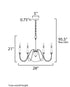 Maxim Plumette Chandelier Model: 12166CHB/CRY