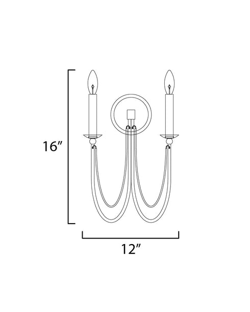 Maxim Plumette Wall Sconce Model: 12161CHB/CRY