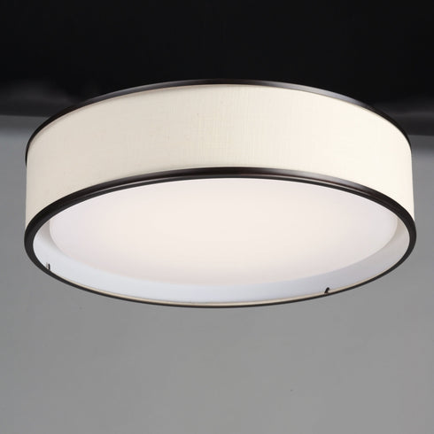 Maxim Prime 20 Inch Wide LED Flush Mount 120 277v Model: 10233OMOI