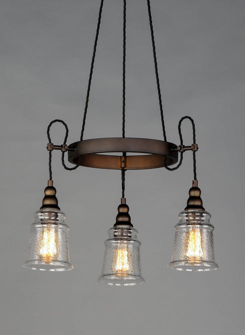 Maxim Revival 3 Light Chandelier Model: 21573HMOI