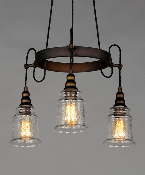 Maxim Revival 3 Light Chandelier Model: 21573HMOI