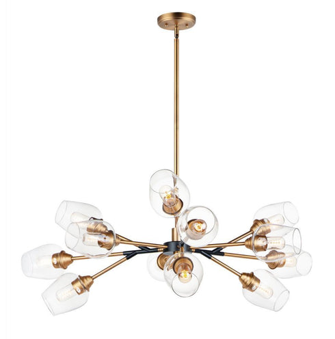 Maxim Savvy 12 Light Chandelier Model: 26347CLABBK