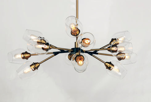 Maxim Savvy 12 Light Chandelier Model: 26347CLABBK