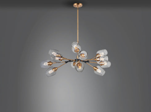 Maxim Savvy 12 Light Chandelier Model: 26347CLABBK