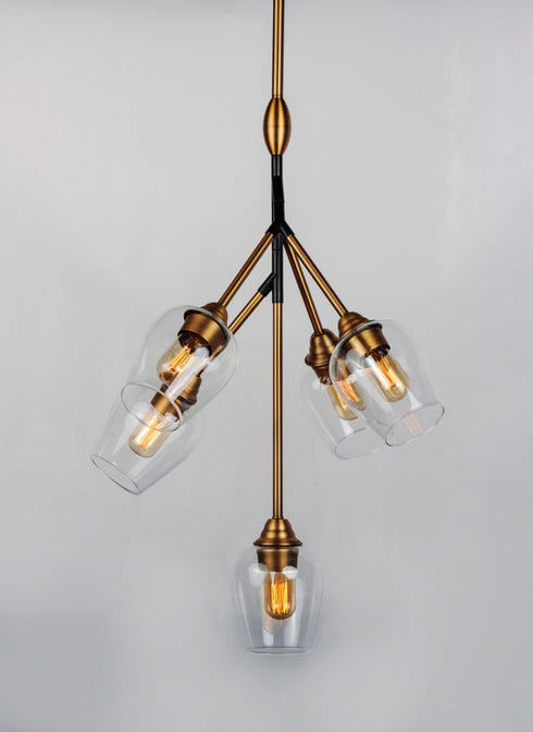 Maxim Savvy 5 Light Pendant Model: 26343CLABBK