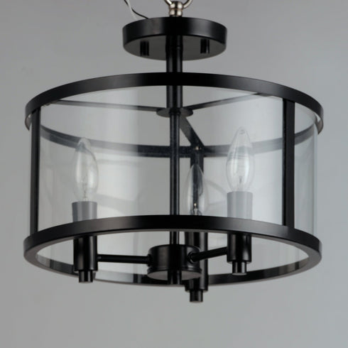 Maxim Sentinel Semi Flush Mount Model: 25250CLBK