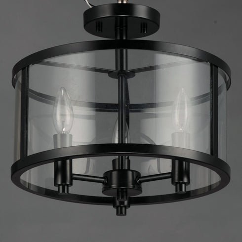 Maxim Sentinel Semi Flush Mount Model: 25250CLBK