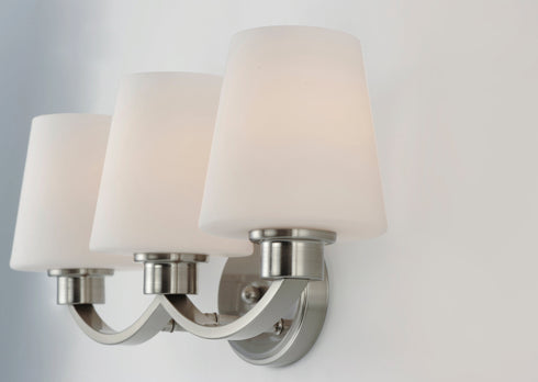 Maxim Shelter 3 Light Bath Vanity Model: 11833SWSN