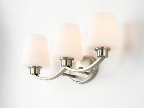 Maxim Shelter 3 Light Bath Vanity Model: 11833SWSN