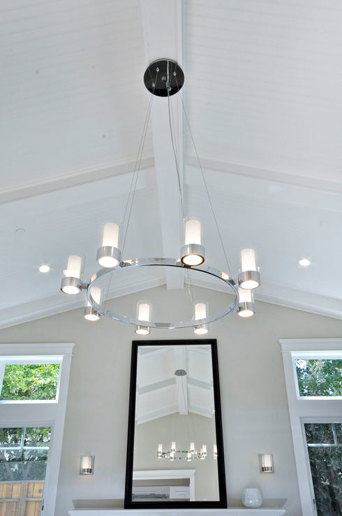 Maxim Silo Single Tier Chandelier Model: 23078CLFTPC/BUL