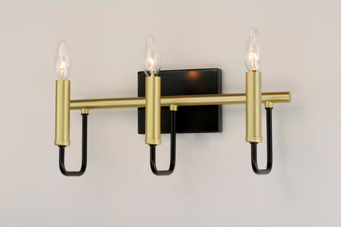 Maxim Sullivan 3 Light Bath Vanity Model: 10253BKGLD