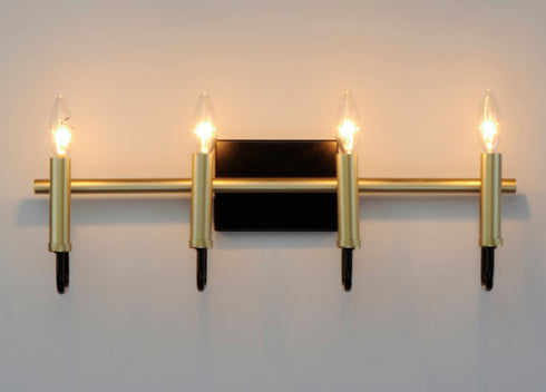 Maxim Sullivan 4 Light Bath Vanity Model: 10254BKGLD