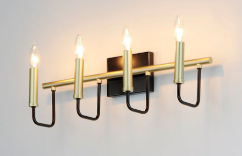 Maxim Sullivan 4 Light Bath Vanity Model: 10254BKGLD
