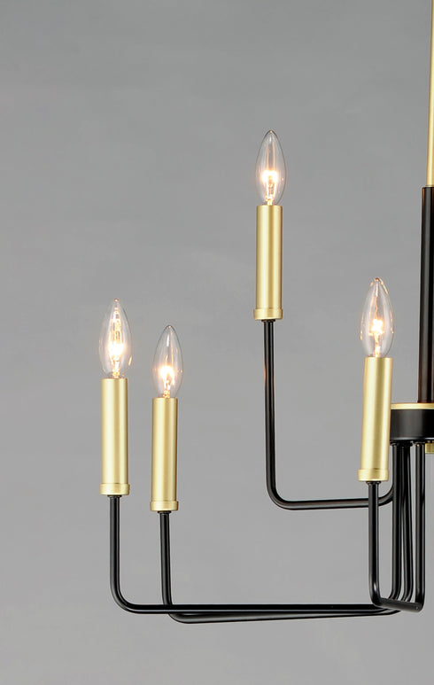 Maxim Sullivan 9 Light Chandelier Model: 10257BKGLD