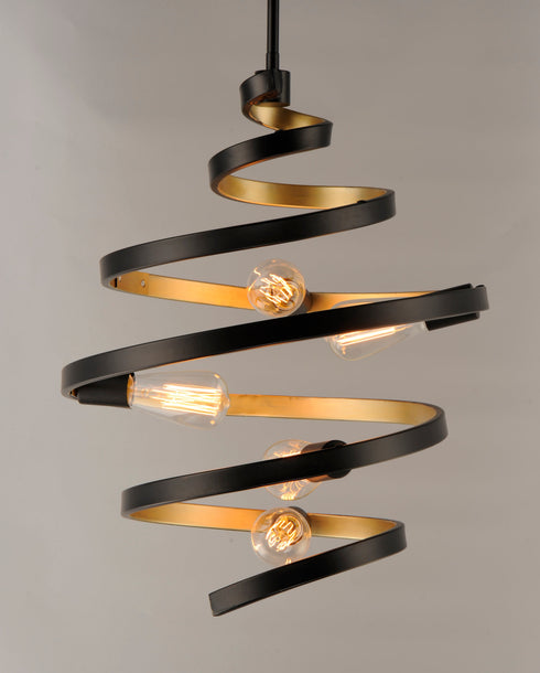 Maxim Twister Multi Light Pendant Model: 12236BKGLD