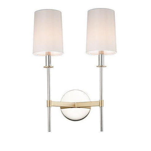 Maxim Uptown 2 Light Wall Sconce Model: 32392OFSBRPN