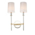 Maxim Uptown 2 Light Wall Sconce Model: 32392OFSBRPN