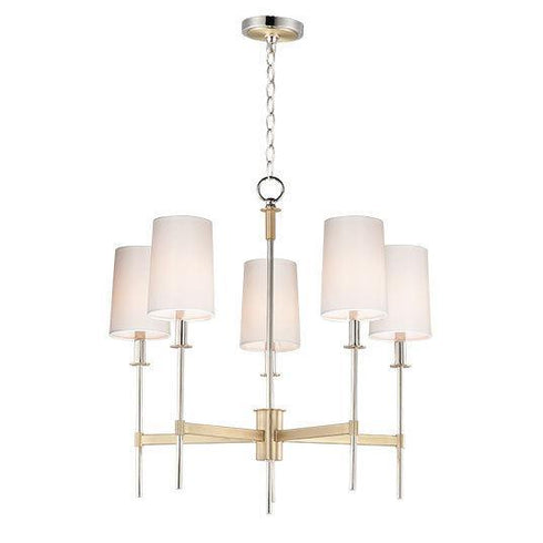 Maxim Uptown 5 Light Chandelier Model: 32395OFSBRPN