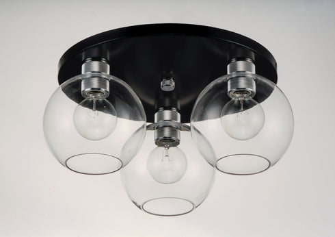 Maxim Vessel 3 Light Flush Mount Model: 21610CLBKAL