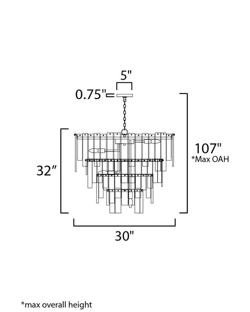 Maxim Warren Multi Light Pendant Model: 21837AGDBZ