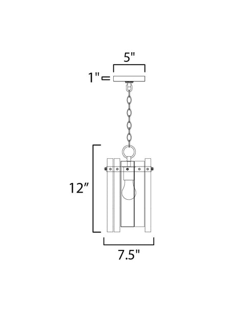 Maxim Warren Single Pendant Model: 21831AGDBZ