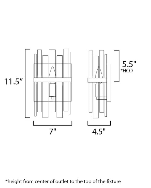 Maxim Warren Wall Sconce Model: 21839AGDBZ