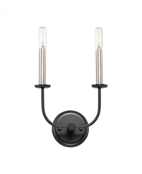 Maxim Wesley 2 Light Wall Sconce Model: 10322BKSN