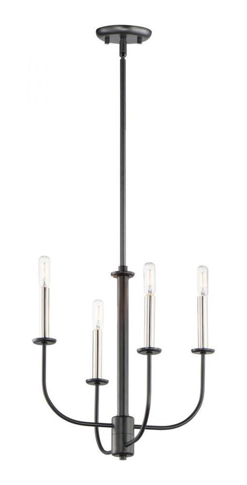 Maxim Wesley 4 Light Chandelier Model: 10324BKSN