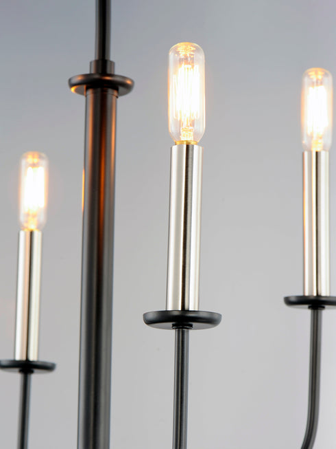 Maxim Wesley 4 Light Chandelier Model: 10324BKSN