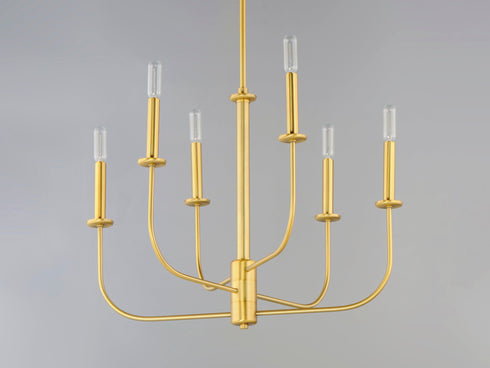 Maxim Wesley 6 Light Chandelier Model: 10326BKSN