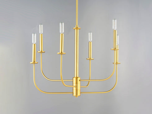 Maxim Wesley 6 Light Chandelier Model: 10326BKSN
