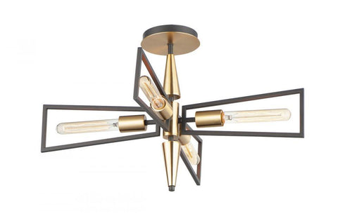 Maxim Wings 4 Light Flush Mount Model: 11650BKSBR